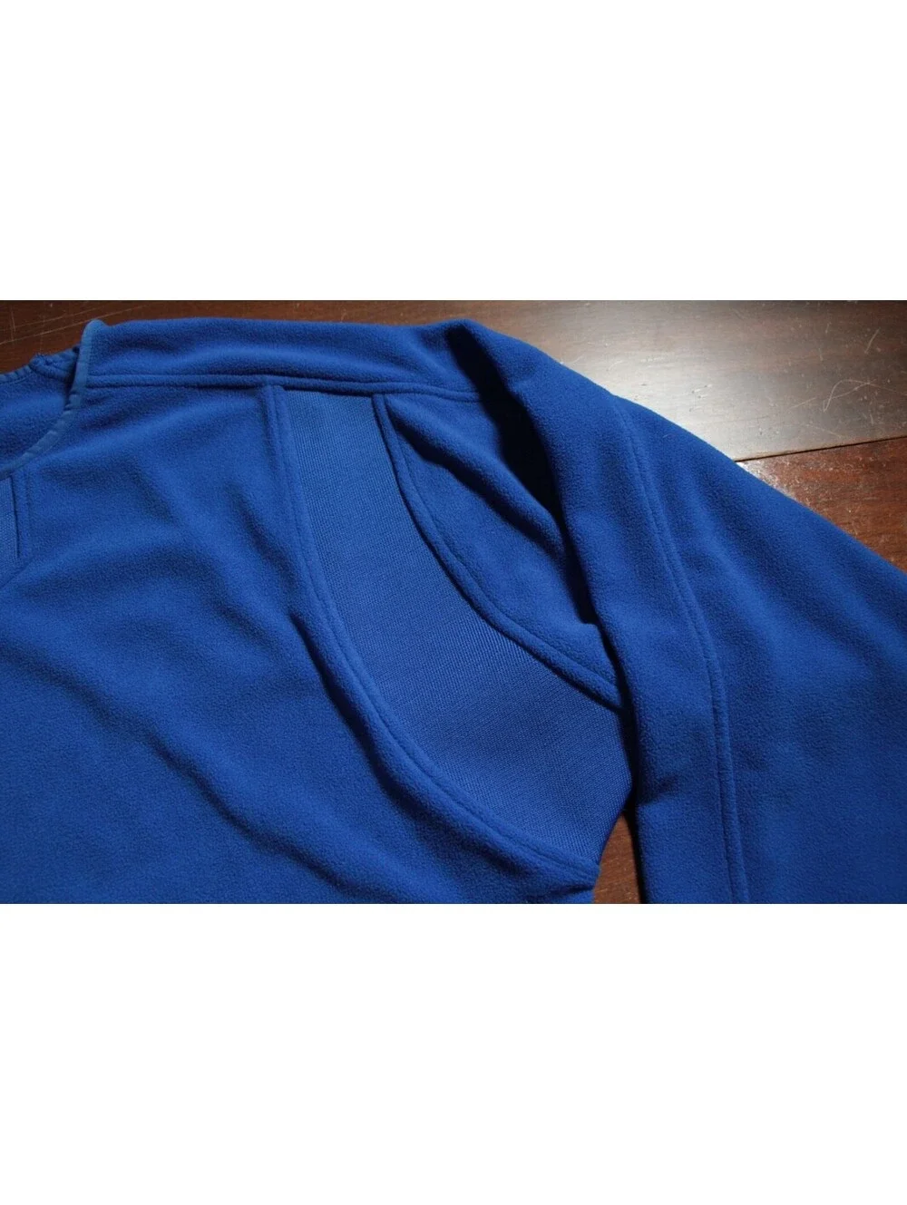 Vintage Men's Majestic Blank Solid Blue Baseball Sweatshirt M Shirt